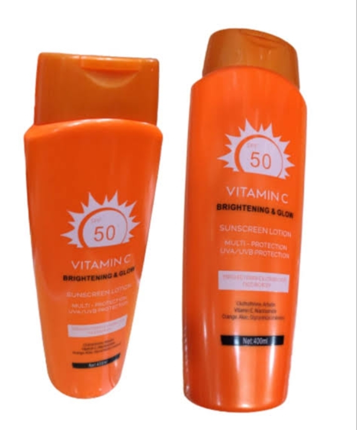 Vitamin C brightening and glow sunscreen lotion 